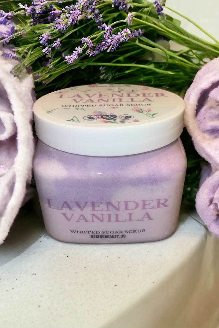 Lavender Vanilla Whipped Sugar Scrub